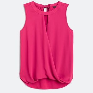 41 Hawthorn Surplice Blouse, M, Sleeveless, EUC, Fuchsia